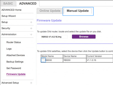 Update Orbi Firmware