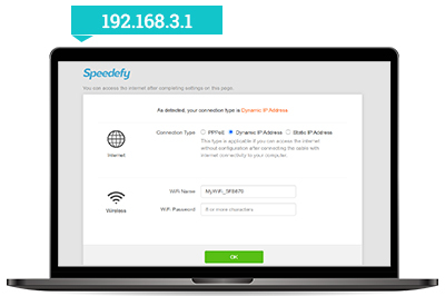 Speedefy AC1200 Setup Via Web Browser